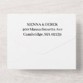 Invitation Tout En Un Fleur sauvage Mallard Duck Mariage (Verso)