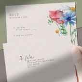 Invitation Tout En Un Fleur sauvage Mariage Rustique Pays Fleurs sauvage