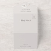 Invitation Tout En Un Fleur sauvage moderne aquarelle photo Mariage QRCo (Dehors)