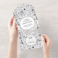 Fleur sauvage Monochrome Mariage moderne