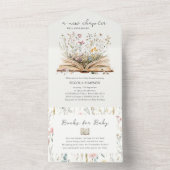 Invitation Tout En Un Fleur sauvage | Réserver Thème Baby shower Invitat (À l'intérieur)