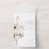 Invitation Tout En Un Fleur sauvage Whimsal Meadow Seal Et Envoyer (À l'intérieur)