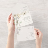 Invitation Tout En Un Fleur sauvage Whimsical Phoque Sceau Et Envoyer (Déchirure)