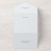 Invitation Tout En Un Fleurs Bleues Glaces d'hiver Code QR (Dehors)