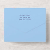 Invitation Tout En Un Fleurs Blue Hydrangea fête d'anniversaire (Verso)