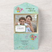 Invitation Tout En Un Fleurs classiques de la prairie rétro (Dehors)