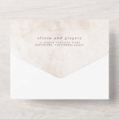 Invitation Tout En Un Fleurs colorées Élégant Mariage Boho (Verso)