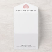 Invitation Tout En Un Fleurs d'aquarelle douche nuptiale géométrique ave (Dehors)