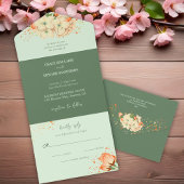 Invitation Tout En Un Fleurs de cerisiers roses, Mariage tous en un