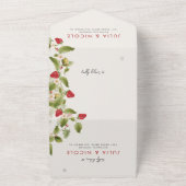 Invitation Tout En Un Fleurs de fraises rouges sucrées Mariage (Dehors)