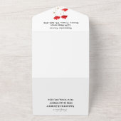 Invitation Tout En Un Fleurs de pavot rouge Fleur sauvage Floral Rustic (Dehors)