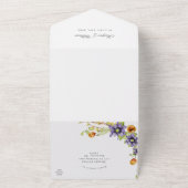 Invitation Tout En Un fleurs de printemps mariage rsvp attaché (Dehors)