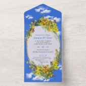 Invitation Tout En Un Fleurs de tasse à beurre de printemps (À l'intérieur)