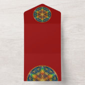 Invitation Tout En Un FLEURS DE VIE - Fleur fractale 1 (À l'intérieur)