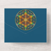 Invitation Tout En Un FLEURS DE VIE - Fleur fractale 1 (Verso)