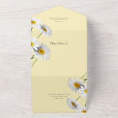 Invitation Tout En Un Fleurs des champs modernes sur code QR or pâle (Dehors)