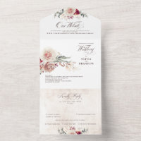 Fleurs d'ombre Terre Élégant Mariage Boho
