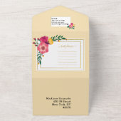 Invitation Tout En Un Fleurs Magnifiques Anniversaire (Dehors)