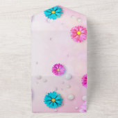 Invitation Tout En Un Fleurs Motif 7 (Dehors)