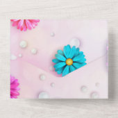 Invitation Tout En Un Fleurs Motif 7 (Verso)