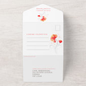 Invitation Tout En Un Fleurs orange tourbillon gris aquarelle tout en un (Dehors)
