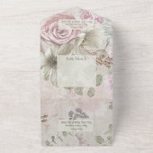 Invitation Tout En Un Fleurs sauvages anciennes avec papillon (Dehors)