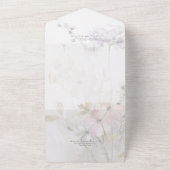 Invitation Tout En Un Fleurs sauvages rustiques en Muet lors d'un dîner  (Dehors)