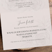 Invitation Tout En Un Floral Elegant Blush Simple Invité Adressé