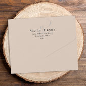 Invitation Tout En Un Floral Elegant Blush Simple Invité Adressé