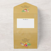 Invitation Tout En Un Floral Tropical Mariage d'été (Dehors)