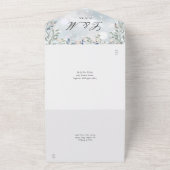 Invitation Tout En Un Floral Verdure Cascade Elégant Mariage d'hiver (Dehors)