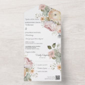 Invitation Tout En Un Flore aux couleurs de printemps doux (À l'intérieur)