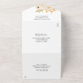 Invitation Tout En Un Flore beige et orange (Dehors)