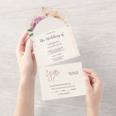 Invitation Tout En Un Flore rustique du pays roux (Déchirure)