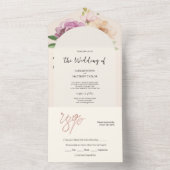 Invitation Tout En Un Flore rustique du pays roux (À l'intérieur)