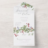 Invitation Tout En Un Flores et verdure sauvages (À l'intérieur)