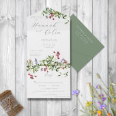 Invitation Tout En Un Flores et verdure sauvages