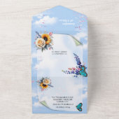 Invitation Tout En Un Flores florales du printemps et de l'été (Dehors)