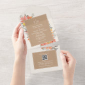 Invitation Tout En Un Foliage Automne Feuilles Mariage Automne RSVP (Déchirure)