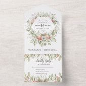Invitation Tout En Un Foliage forestier hiver tout en un mariage Inviter (À l'intérieur)