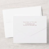 Invitation Tout En Un Foliage Photo Mariage Brown (Verso)