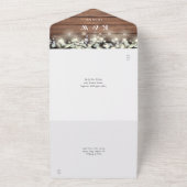 Invitation Tout En Un Folitique rustique Mason Jars Lumières Monogramme  (Dehors)
