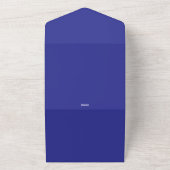 Invitation Tout En Un Fond uni bleu royal profond (Dehors)