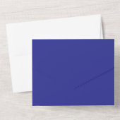 Invitation Tout En Un Fond uni bleu royal profond (Verso)