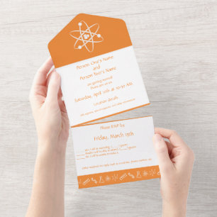 Invitation Tout En Un Forces Attractives en Orange
