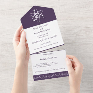 Invitation Tout En Un Forces Attractives en Violet