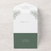Invitation Tout En Un Forest Green Simple Botanique (Dehors)