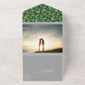 Invitation Tout En Un Forest Green Winter Night Mariage (Dehors)