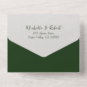 Invitation Tout En Un Forêt d'aquarelle rustique (Verso)