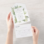 Invitation Tout En Un Forêt Enchantée Fermes de bois Élégant mariage (Déchirure)